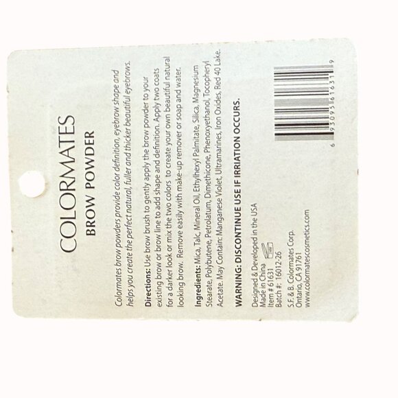 Colormates Eyebrow Powder Grey And Soft Black Duo Compact Brow Filler Shaper - Picture 8 of 9